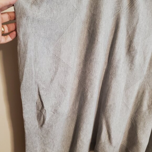 Alfani Turtleneck Novel Poncho Sweater Heather Sterling Color Large - Picture 5 of 12